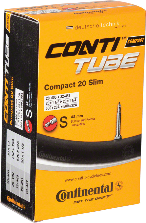 Continental 20 X 1 1/8 - 1 1/4 42mm Presta Valve Tube