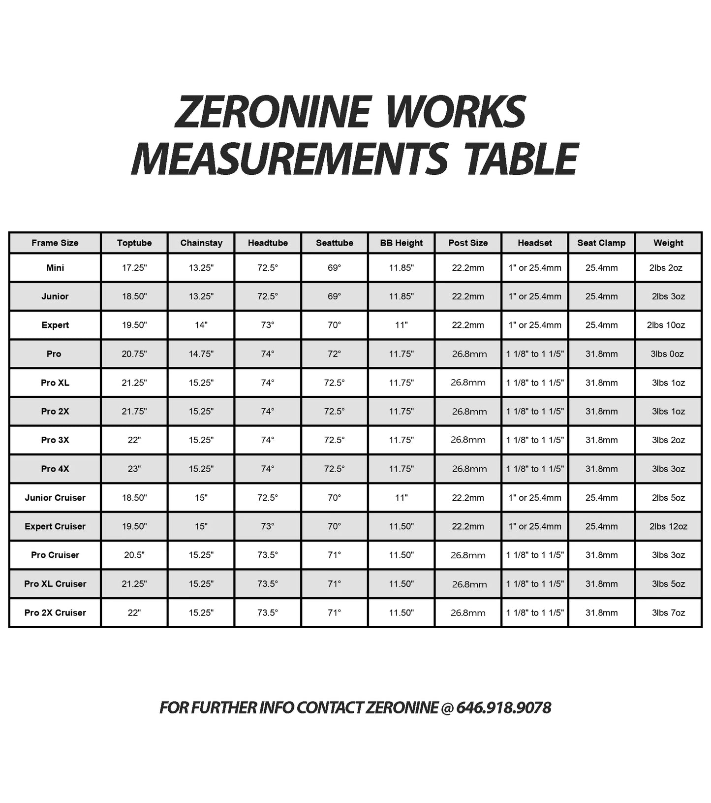 ZERONINE Works Race Frame 20"